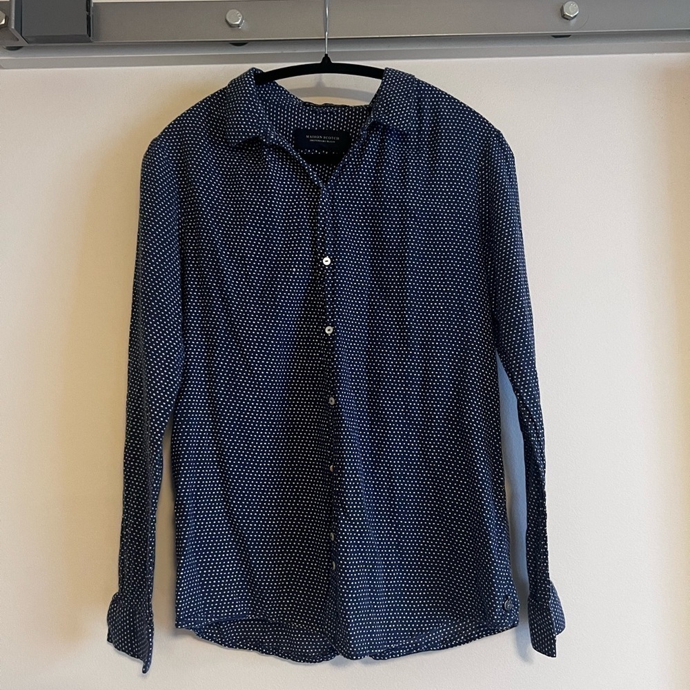 MAISON SCOTCH polka dot shirt size 2